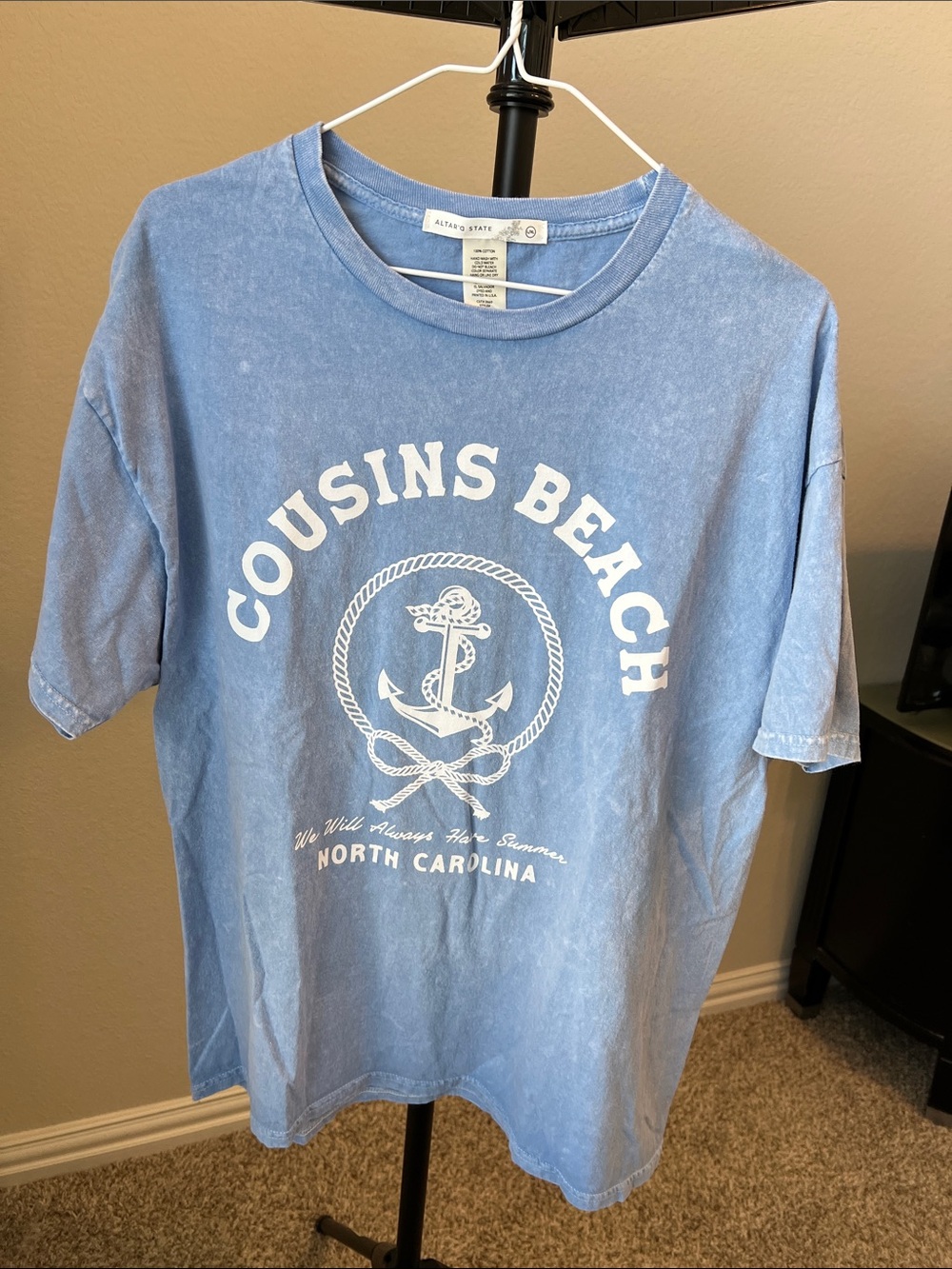 Altar'd State Light Blue Cousins Beach Anchor Tee